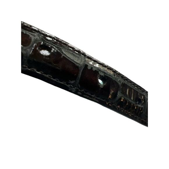 Small WCM New York Croc Brown Italian Calfskin Women's Belt USA - Picture 8 of 8